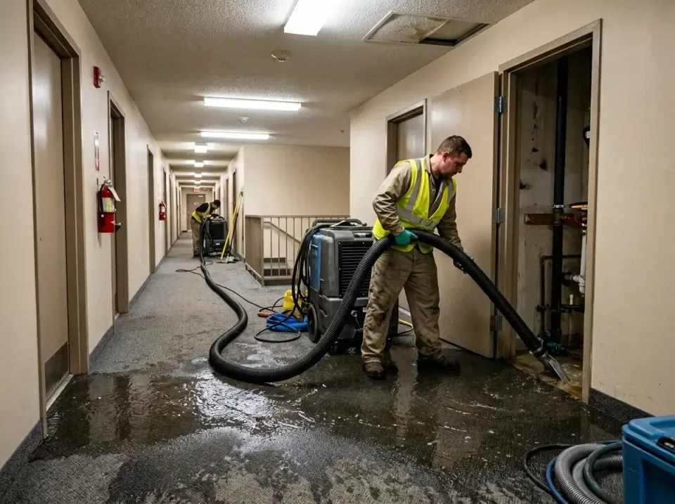 multi-unit-apartment-hallway-f-005 — frequently asked questions, Emergency Burst Pipe Water Extraction & Removal in Barberto…